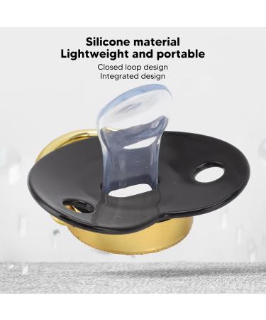Buy BPA-Free Silicone Baby Pacifier with Clips | Soft & Lightweight | Ideal for 6-18 Months - Black Bling Design - Buy Online on GoSupps.com