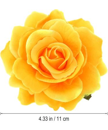 Beaupretty 2 in 1 Rose Hairpin & Corsage Flower Brooch - Matt Red Hair Accessories for Weddings & Parties | Giallo 11.0cm - Buy Online on GoSupps.com