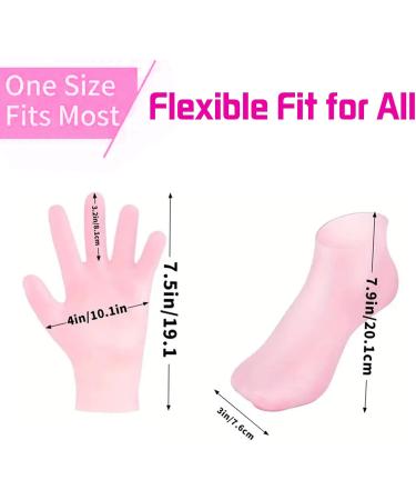 AiNinXun Silicone Socks Women Cracked Feet Silicone Socks Gloves Set Women Foot Spa Pedicure Silicone Socks Glove Moisturising Socks Women Silicone Foot Gel Socks Glove for Hands Feet Care Pink M(35-39) - Buy Online on GoSupps.com