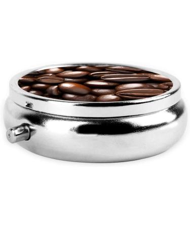 Funny Roasted Coffee Bean Pill Box | 3 Compartment Mini Organizer for Travel & Vitamins | Portable Decorative Medicine Case - Buy Online on GoSupps.com