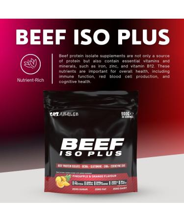 Out Angled Beef Iso Plus Isolate Protein 900g - Strawberry Lime Flavor - Buy Online on GoSupps.com
