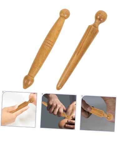 Minkissy 2-in-1 Lobaby Massage Roller & Body Hammer - Wooden Multi-Functional Meridian Massage Device for Neck & Foot Relief - Buy Online on GoSupps.com