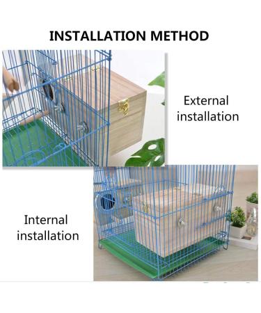 Parakeet Nesting Box - Ideal Breeding Cage for Finch, Lovebirds, Cockatiel, Budgie, Conure, and Parrot - 8'' x 5'' x 5 - Buy Online on GoSupps.com