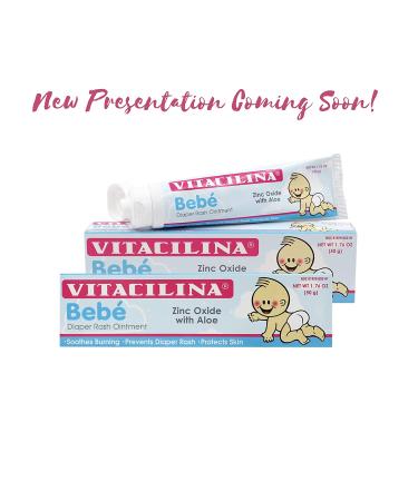 Vitacilina Bebe Diaper Rash Ointment Skin Protectant 1.76 Oz - 2-Pack Boxes | Baby's Skin Protection with Vitamins and Wetting Oils - Buy Online on GoSupps.com