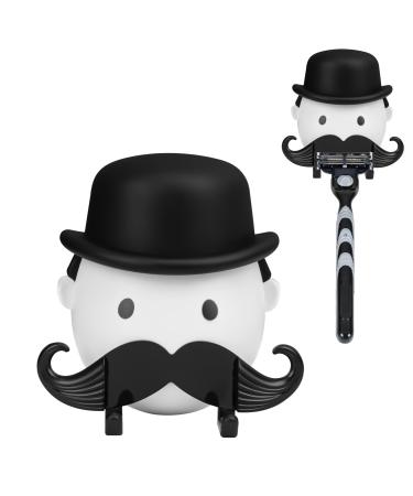 Linkidea shaver holder Saugnapf hook creative shower razor hook hangers for bathrooms compatible with Venus Platinum fusion 5 Proshield & Proglide Mach 3 Classic (white)