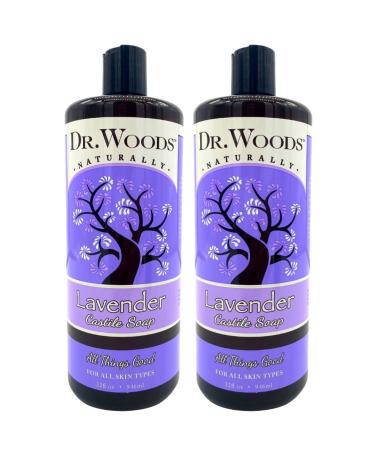 Dr. Woods Pure Relaxing Lavender Liquid Castile Soap 32 Ounce (Pack of 2)