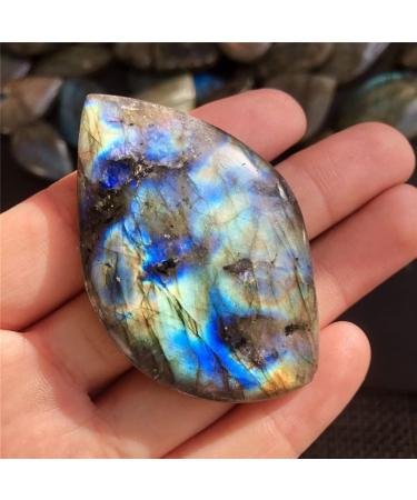 Buy XUQULI Blue Natural Labradorite Crystal Leaf - Beautiful Meditation Crystal | 1 Piece with Holes - International Shipping Available - Buy Online on GoSupps.com
