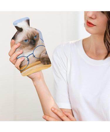 Cat Hot Water Bottle with Plush Cover - Hand Warmer for Adults & Kids | 26.5x15.3cm | Perfect for Cozy Comfort - Buy Online on GoSupps.com