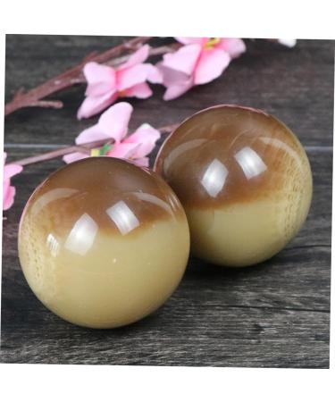 Lurrose 2pc Horn Fitness Balls - Marble Baoding Handballs for Grip Strength & Massage - Chinese Health Care - Buy Online on GoSupps.com