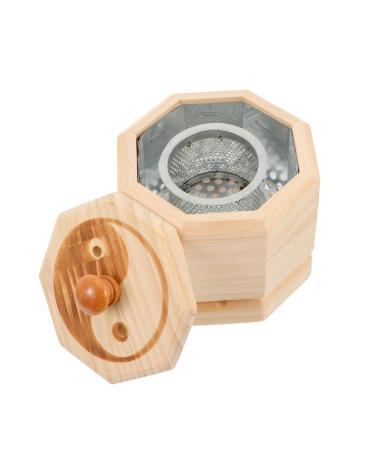 Beaupretty 1 piece of cardboard Moxibusion-Box wooden brackets Moxa gegen Health Wellness Moxibustion can be universal MOXABRENER Universal tool holder Container Moxibusstaufstauf wooden frame 12.5x12cm
