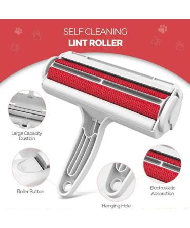 Pet Hair Remover & Reusable Lint Roller - Effective Cat & Dog Fur Removal Tool for Furniture Carpet Clothing | Portable Multi-Surface Solution (Red - Buy Online on GoSupps.com