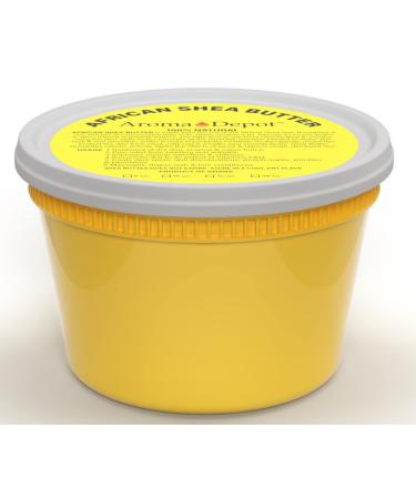 100% Pure Yellow Grade A Raw African Shea Butter 16 oz - Natural Unrefined Moisturizer for Skin, Hair, and Face - Buy Online on GoSupps.com