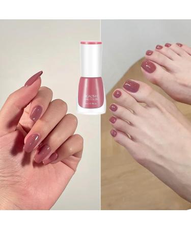 Nude Pink Nail Varnish Long Lasting Quick Dry Nail Polish Breathable Nail Polish No Need Cure Chip-resistant Nail Varnish DIY at Home Manicure Gift for Women & Girls - Buy Online on GoSupps.com