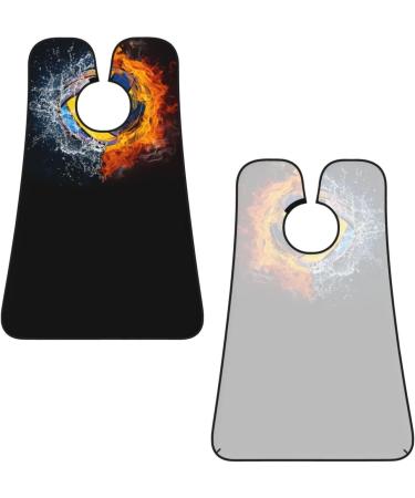 Volleyball Fire Water Beard Bib | Non-Stick Grooming Cloth for Men | Ideal Shaving & Trimming Cape | Perfect Gift for Sports Lovers - Buy Online on GoSupps.com