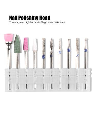 Nail Drill Set - 10pcs Dead Skin Remover & Nail Art Grinding File Heads for Perfect Manicures | Ideal for Professionals & Home Use - Buy Online on GoSupps.com