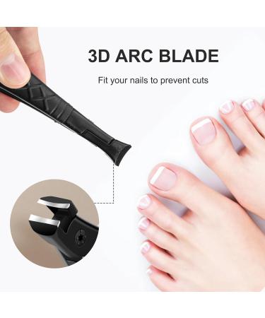Heavy Duty Toe Nail Clippers for Thick Nails with Metal Nail File - Black - Buy Online on GoSupps.com