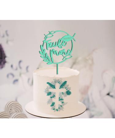 Personalized Asino Cake Topper for Communion & Confirmation | Custom Birch Multiplex - Unique Name & Date Attachment - Buy Online on GoSupps.com