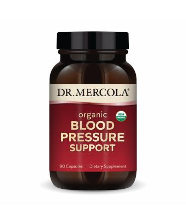 Dr. Mercola Organic Blood Pressure Support - Supports Healthy Circulation - High-Potency Grape Seed Extract - Non-GMO & Soy-Free - 90 Capsules (90 Servings)