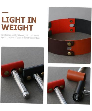 Angoily 6-Pack Razor Parts & Leather Storage Case for Old-Fashioned Shaving | International Shipping - Buy Online on GoSupps.com