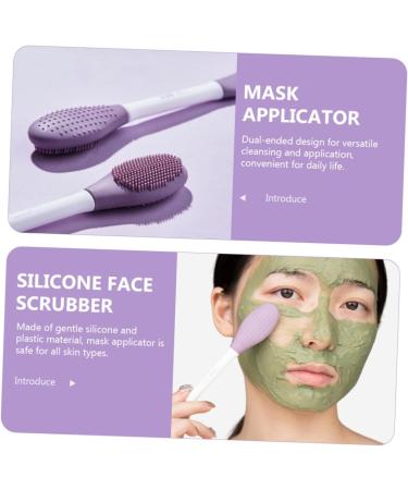 Ipetboom Silicone Cleansing Brush Wash Brush Silicone Applicator Cleanser Brush Clay Applicator Scrubbers Applier Dual Sided Applicator Plastic The Detergent - Buy Online on GoSupps.com