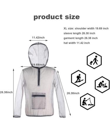 Yahunosu Mosquito Jacket - Breathable Insect & Midge Mesh Hooded Clothing for Men & Women | Ideal for Fishing Hiking Camping & Outdoor Adventures - Buy Online on GoSupps.com