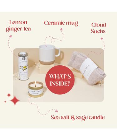 UnboxMe Tea Gift Box for Women - Get Well Soon Care Package with Tea Set, Socks, Mug, Candle, Greeting Card - Buy Online on GoSupps.com