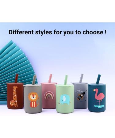 Silicone Toddler Mini Training Cup - BPA-Free Unbreakable Sippy Cup with Straw for Boy and Girl - Giraffe Design - 6+ Months - Buy Online on GoSupps.com