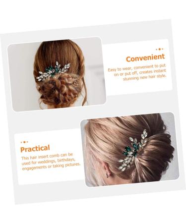 MAGICLULU Bridal Comb Bridal Hair Accessories Bride Hair Insert Comb Wedding Hair Comb Bride Rhinestone Hair Comb Bride Hair Comb Green Hair Accessories Hair Side Comb - Buy Online on GoSupps.com