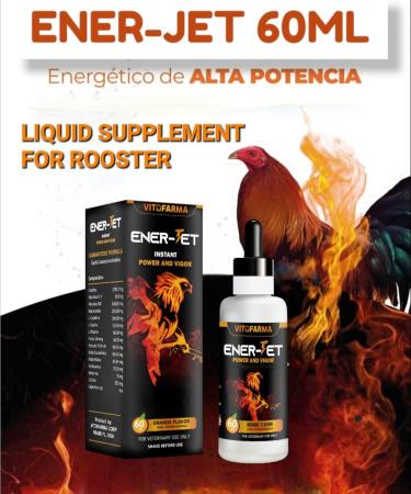 VITOFARMA Ener-Jet Rooster Energy Booster - Natural Multivitamin Liquid 60ml - Buy Online on GoSupps.com