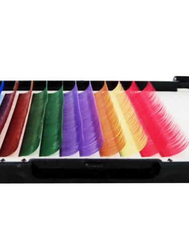 Premium Rainbow Colored Individual Eyelash Extensions | Bodemrincer 8-20mm | 12 Lines 7 Colors - Buy Online for Global Shipping - Buy Online on GoSupps.com