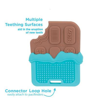 Nuby All Silicone Teether - Milk Carton/Chocolate Bar - 3+ Months - Buy Online on GoSupps.com