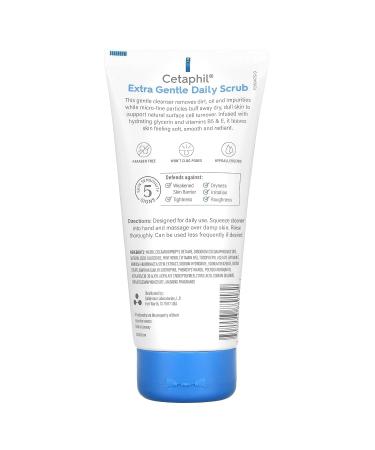 Cetaphil Extra Gentle Daily Scrub - 6 fl. oz. | Gentle Exfoliating Face Wash - Buy Online on GoSupps.com