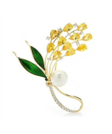 Pin Jewelry Gifts for Women Ladies Fashion Accessories Ladies Elegant Crystal Wheat Brooch Wheat Shape Party Banquet Brooch Brooches & Pins