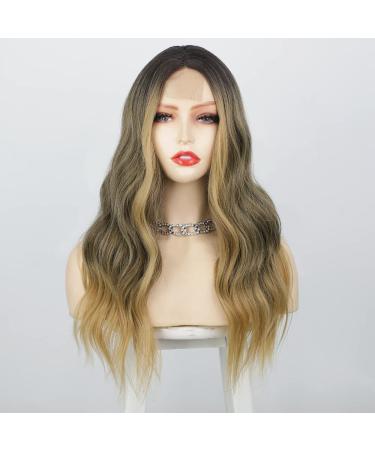 AISI QUEENS Long Wavy Dirty Blonde Highlights Synthetic Wig 20 Inch - Natural Look Heat Resistant Fiber Hair for Women | Ideal for Daily & Party Use - Buy Online on GoSupps.com