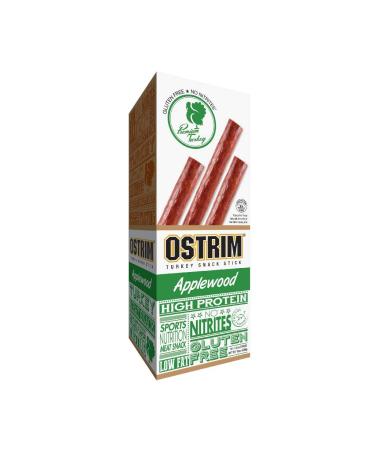 Ostrim Turkey Jerky Snack Sticks-Applewood Flavor, 1.5 oz (Pack of 10)