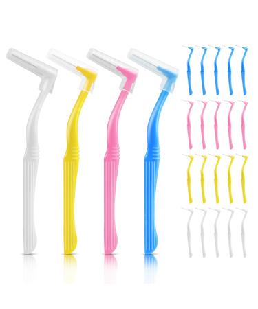 20 Pieces Interdental Brushes Braces Toothbrush for Cleaner Betweens Angle Alternative Brushes Flossing Head Oral Dental Soft Tooth Brush Tooth Cleaning Tool Toothpick for Tooth Cleaning