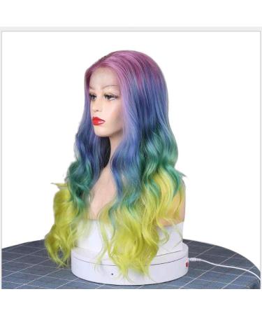 Shop BGHJUE African Colored Long Rolls Lace Front Human Hair Wig - Pre Plucked Brazilian Straight Wig with Baby Hair - Buy Online on GoSupps.com