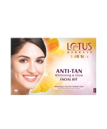 Lotus Herbals Safe Sun Anti Tan Whitening and Glow 4 in 1 Facial Kit 60g (Single Use)