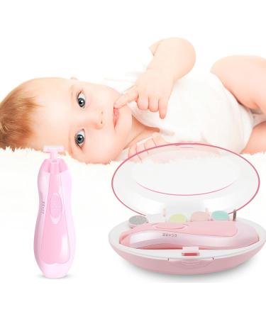 6-in-1 Baby Nail File Safety Cutter with LED Light - Safe & Quiet Trimmer for Newborns and Toddlers (Pink) - Buy Online on GoSupps.com