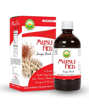 BASIC AYURVEDA Safed Musli Drink | Herbal Beverage | Suitable for Men & Women | 16.23 fl oz (480 ml)