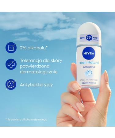  NIVEA NIVEA Black & White Fresh Natural Antiperspirant Ball 2x50ml - Buy Online on GoSupps.com