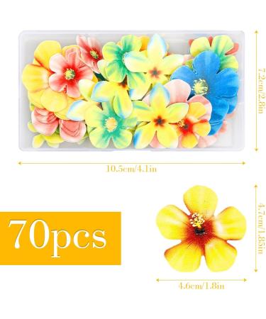 Edible Cupcake Topper - GLADFRESIT - 70 Pcs Multicolour Edible Butterfly Cake Decorations for Birthday Holiday Party Wedding Cake Decoration Single Edible Wafer Paper Colorful Flowers - Buy Online on GoSupps.com
