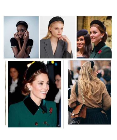 Women's Velvet Padded Headbands - 6 Pc Fashion Hair Accessories for Girls | Cute Vintage Thick Hair Bands - Buy Online on GoSupps.com