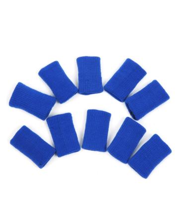 FRCOLOR 10 Pieces Finger Sleeves Finger Braces Sports Sleeves Thumb Protector medium Blue