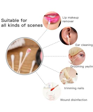 200 PCS Long Wooden Cotton Swabs - Multi-Use Cleaning Sticks with Wood Handle for Makeup, Baby Care, and Home Accessories - Buy Online on GoSupps.com