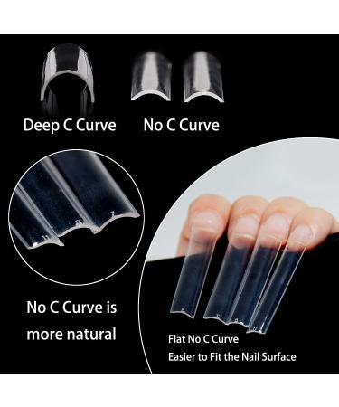 504PCS XXXL Natural Coffin Nail Tips | Half Cover Ballerina Fake Nails | 12 Sizes | Square Straight Shape | Acrylic Nail Tips for Salon & Home DIY - Coffin Natural 01 - Buy Online on GoSupps.com