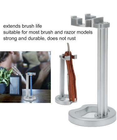 Stainless Steel Razor Holder & Shaving Brush Stand - Universal Men's Drying Stand for Safety Razors - Buy Online on GoSupps.com