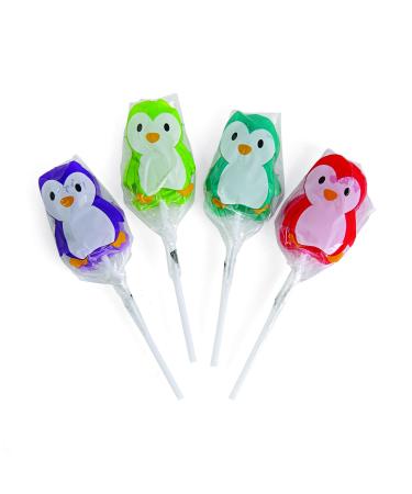 Penguin Suckers (12 Individually Wrapped Lollipops) Winter, Christmas, Holiday Party Candy and Favors