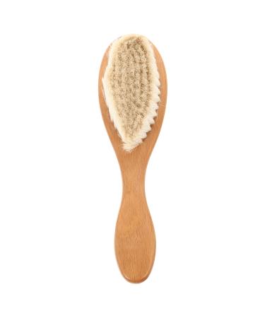 Kisangel or Comb Cap Massaging Toddler Dry Baby Bristles Registry for Head Shampoo Natural Scalp Toddlers Hair Wet Goat Gift Bathing Massage Brush Wooden Massager Children Infant with