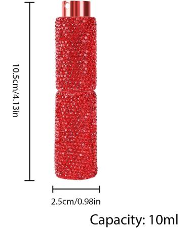 Perfume Spray Bottle Perfume Atomiser Diamonds Fragrance Empty Bottle Refillable Cosmetic Sprayer Portable Bling Crystals Rhinestones Glitter Spray Bottle for Outdoor Dating Travelling Red - Buy Online on GoSupps.com